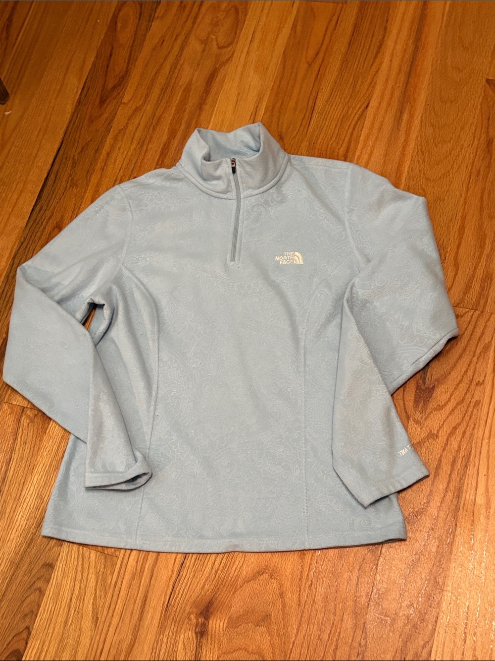 The North Face TKA 100 1/4 Zip Fleece Pullover; Blue; Medium